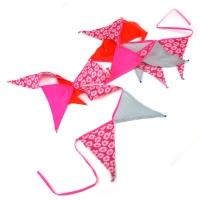 Guirlandes fanions - fil rose